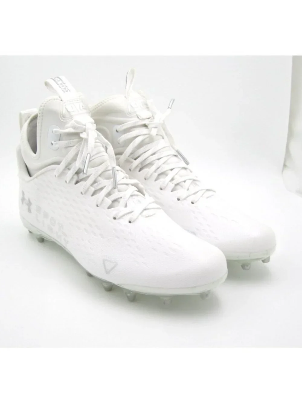 New Under Armour Spotlight Lux MC 2.0 Football Cleats Men Sz 9 White (F12)